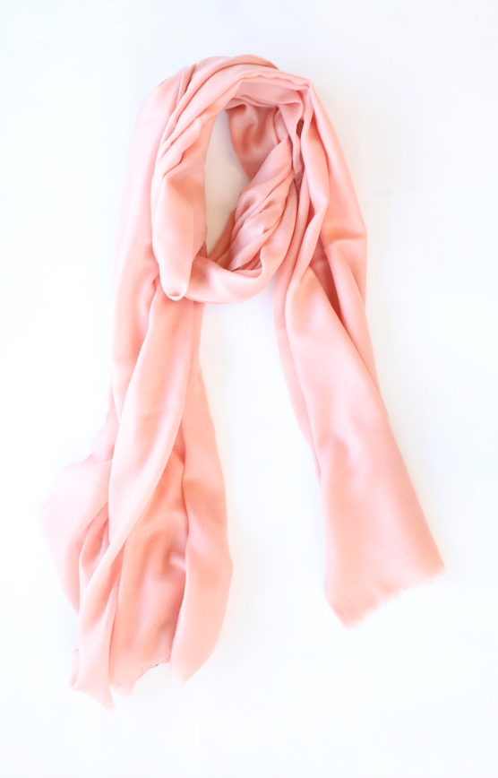 White + Warren - Solid Woven Cashmere Wrap in Cantaloupe