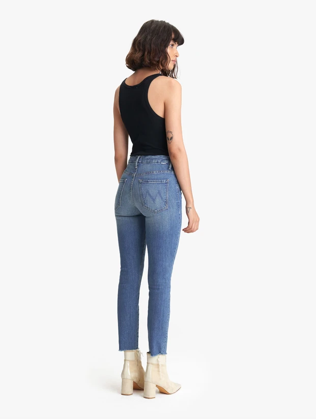 Mother Denim - High Waisted Looker Ankle Fray in Wander Dust