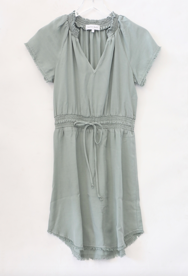Bella Dahl - S/S Smocked Waist Dress in Spring Vine