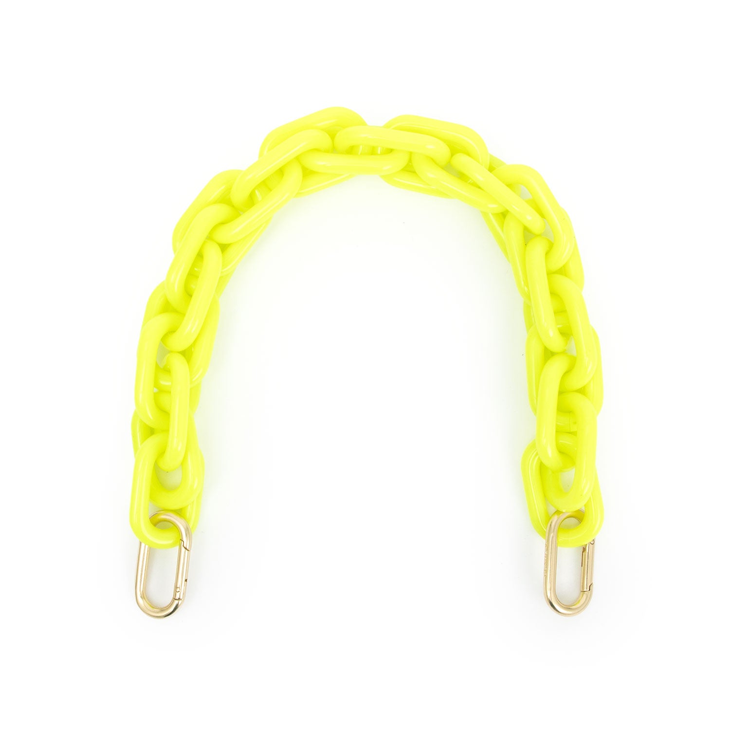 Clare V. - Shortie Strap in Neon Yellow Acrylic – Blond Genius