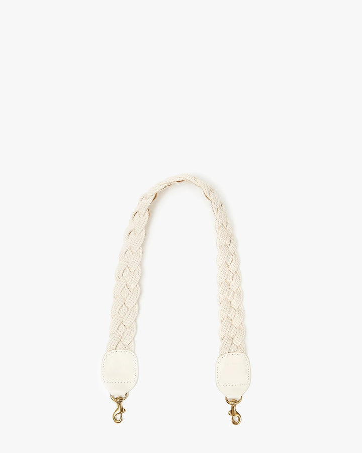 Clare V. - Shoulder Strap in Cream Braided Rope