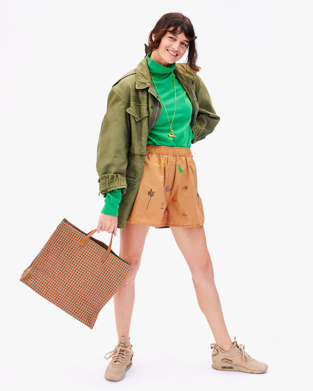 Clare V. - Simple Tote in Natural with Multi Rattan