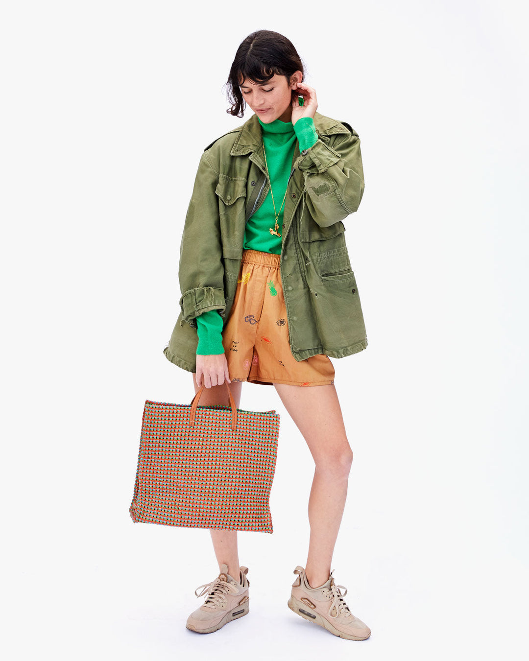 Clare V. - Simple Tote in Natural with Multi Rattan