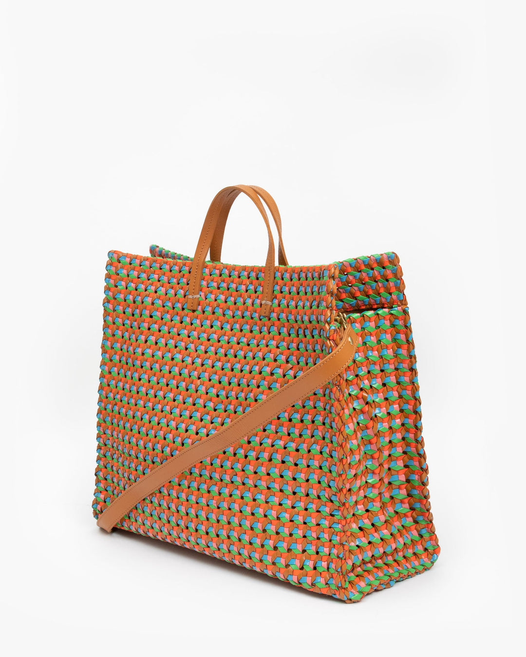 Clare V. - Simple Tote in Natural with Multi Rattan