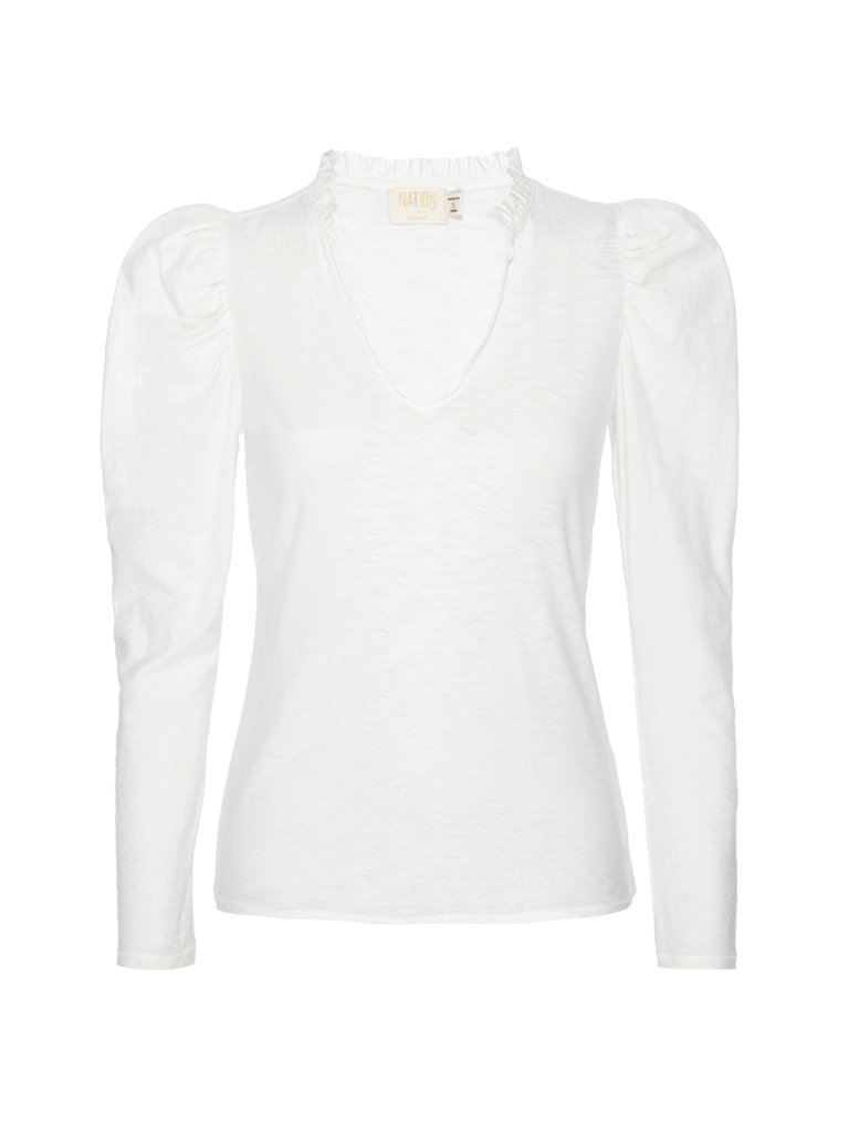 Nation LTD - Tamira Elizabethan Tee in Off White