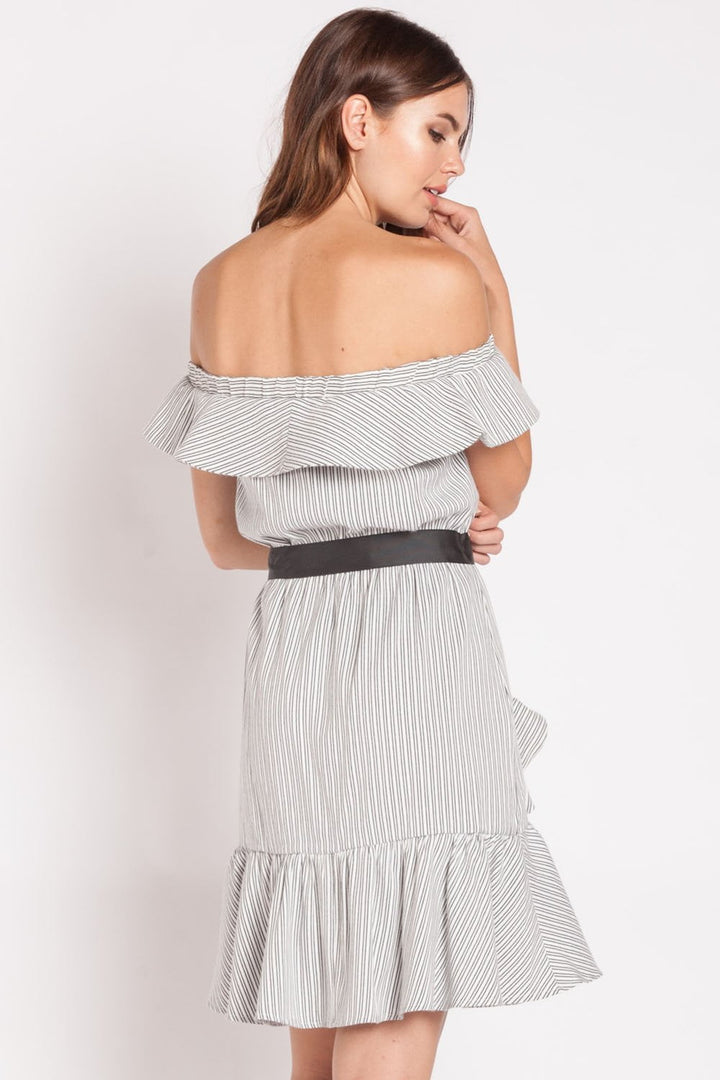 Velvet Heart - Tara in Black White Stripe