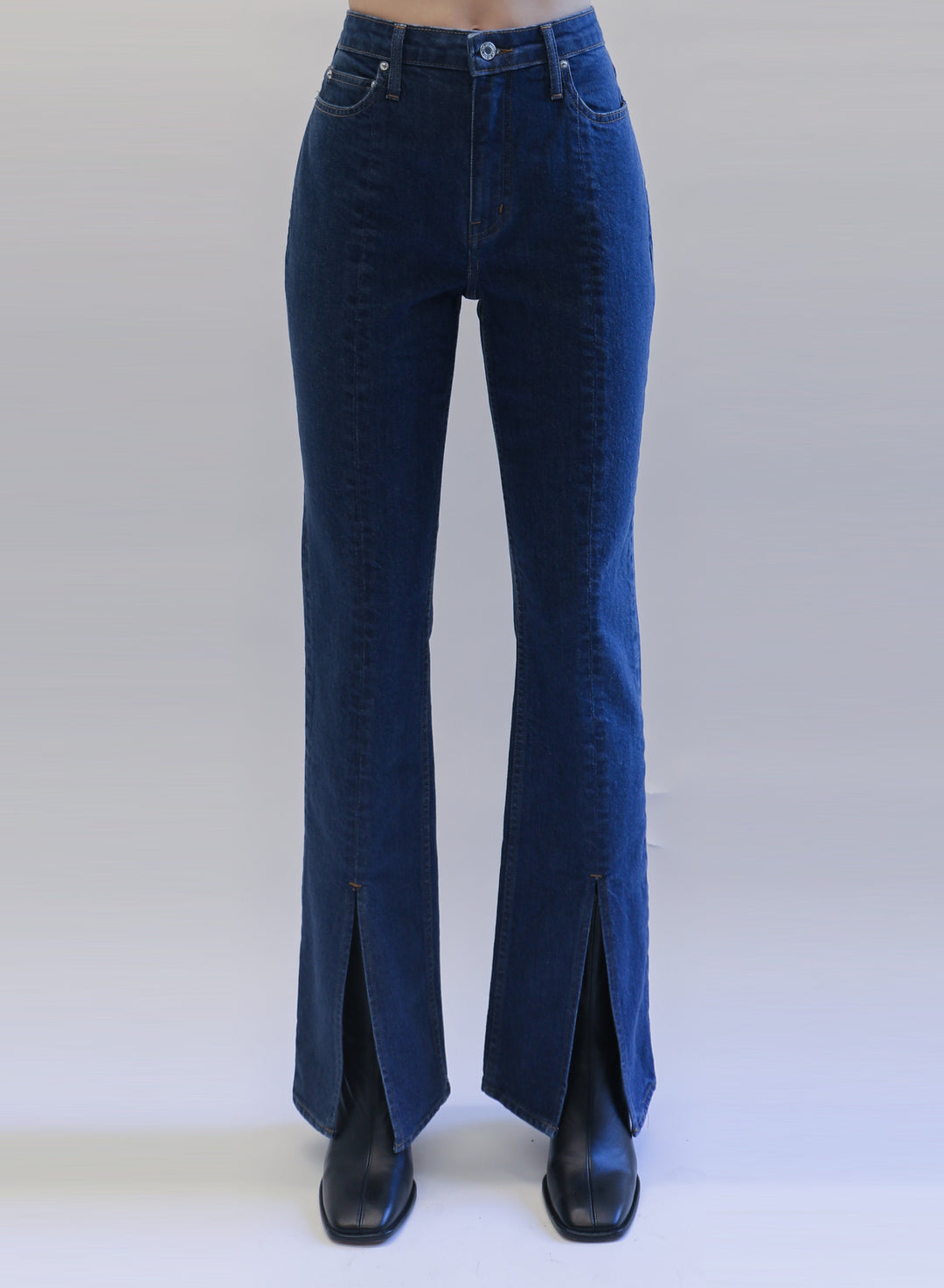 Derek Lam 10 Crosby - Lucia Flare Slit Pant In Dark Wash