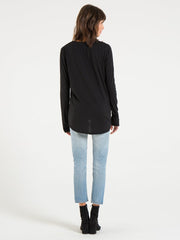 n:Philanthropy - Bonnie High/Low Long Sleeve in Black Cat