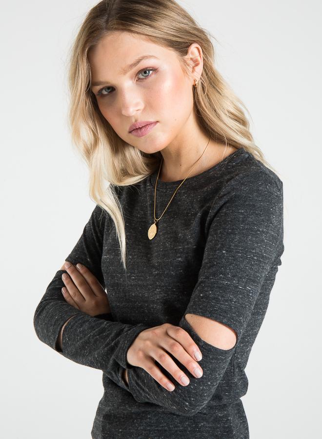 PHILANTHROPY- Theo-Long Sleeve Charcoal