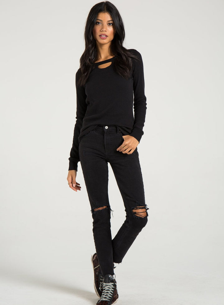 PHILANTHROPY- Dash-Long Sleeve Black Cat