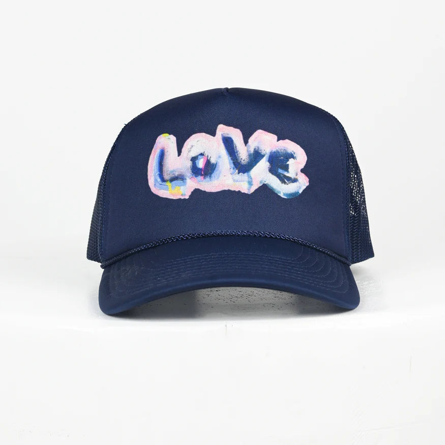 Kerri Rosenthal - Wild Love Trucker Hat in Indigo