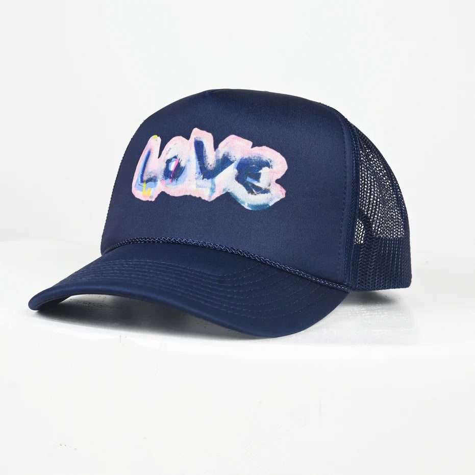 Kerri Rosenthal - Wild Love Trucker Hat in Indigo