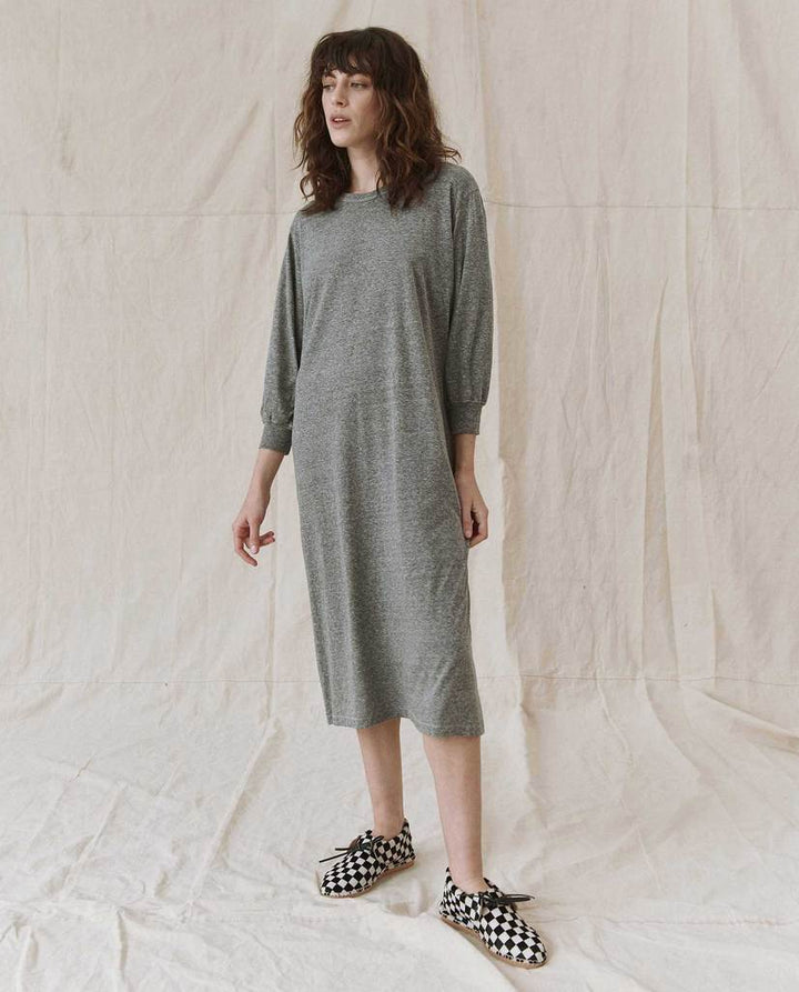 The Great - The Column Dress in Heather Grey
