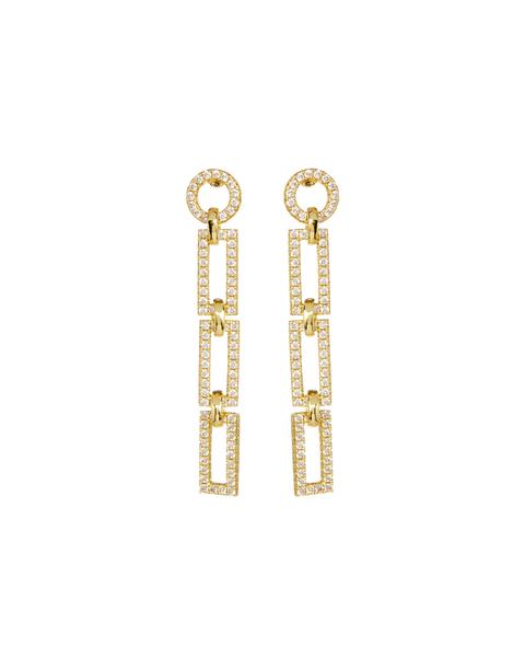 LUV AJ - The Mini Chain Link Studs in Gold