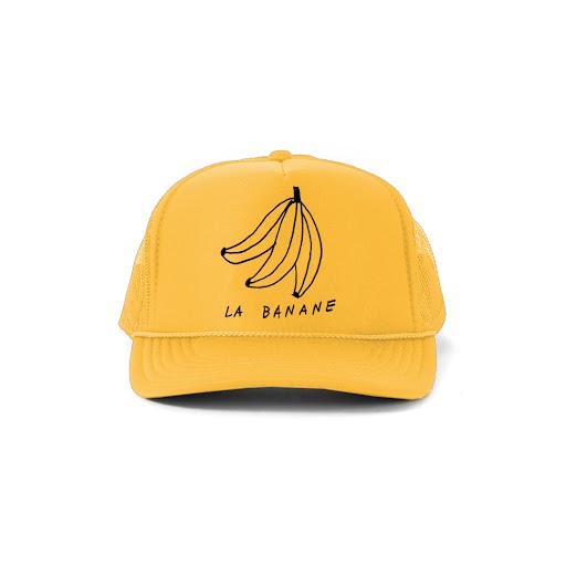 Clare V. - Trucker Hat in Marigold with Black La Banane