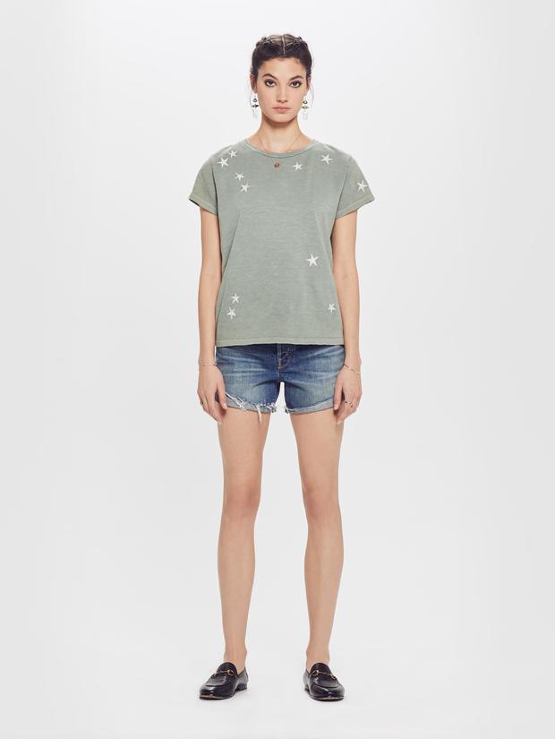 Mother Denim - The Boxy Goodie Goodie T-Shirt in Army