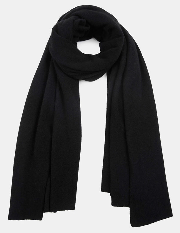 White + Warren - Cashmere Travel Wrap in Black