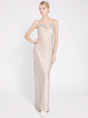Alice + Olivia - Harmony Drapey Slip Maxi Dress Taupe