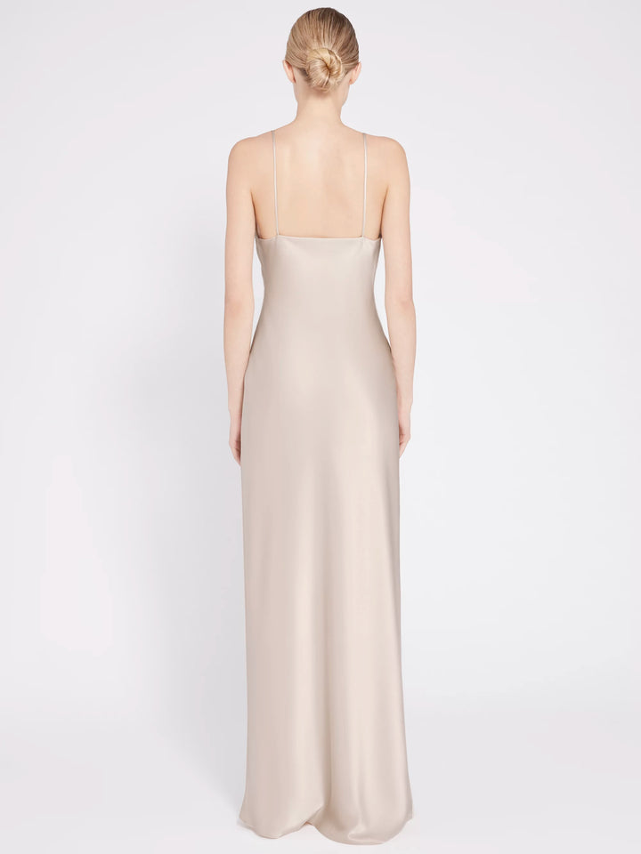 Alice + Olivia - Harmony Drapey Slip Maxi Dress Taupe