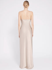 Alice + Olivia - Harmony Drapey Slip Maxi Dress Taupe