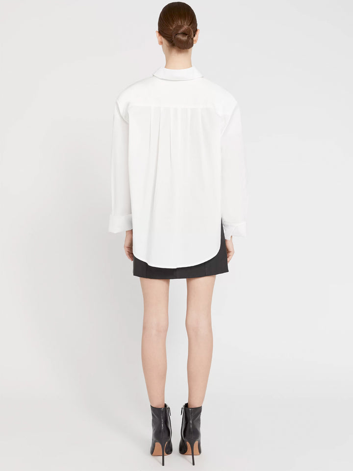 Alice + Olivia - Finely Oversized Button Down Shirt Off White