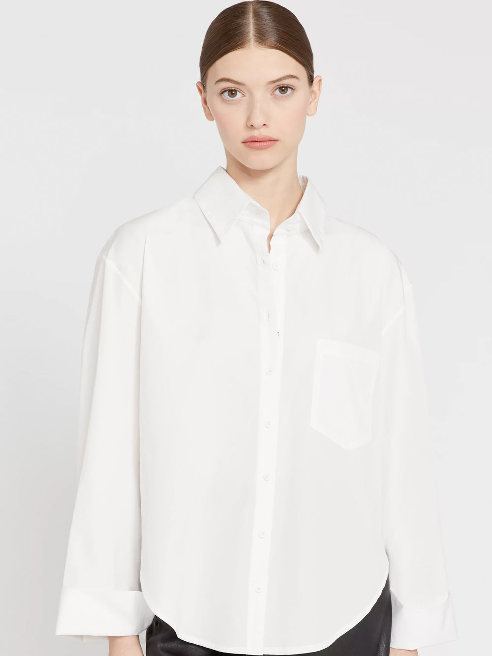 Alice + Olivia - Finely Oversized Button Down Shirt Off White