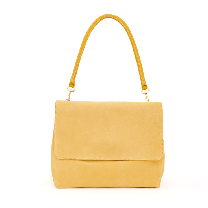 Clare V. - Helene Flap Shoulder Bag in Safari Suede