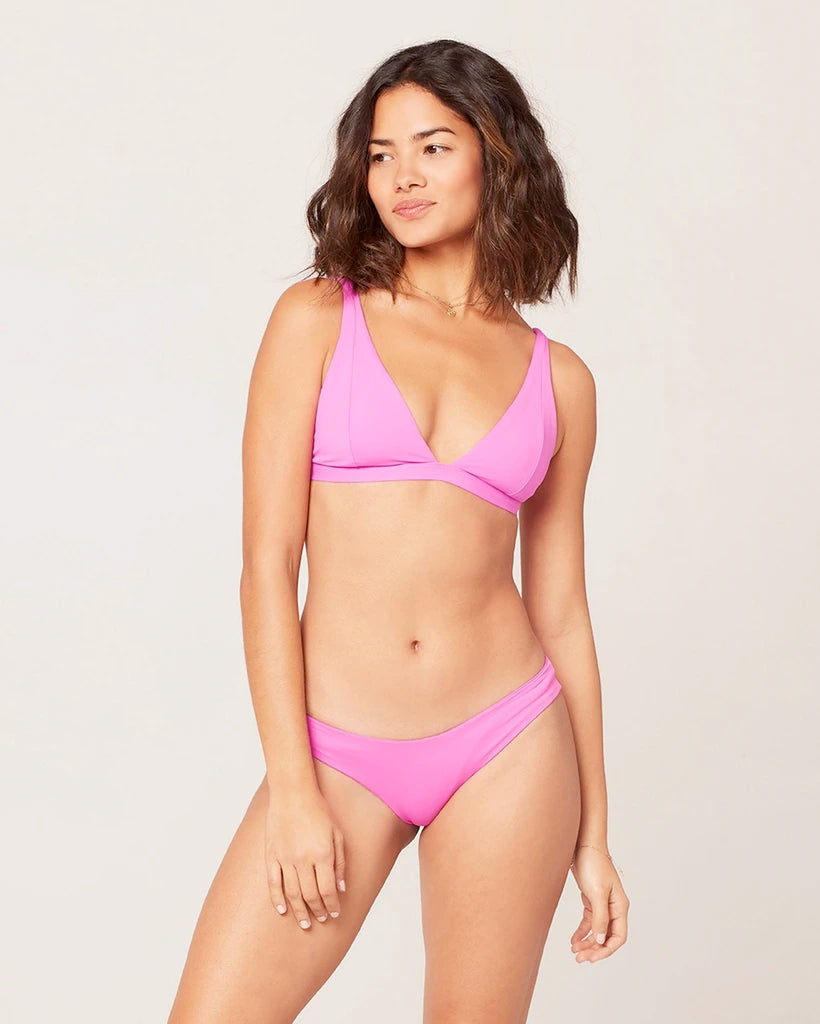 L*Space - Nina Triangle Swim Top in Bright Fuchsia