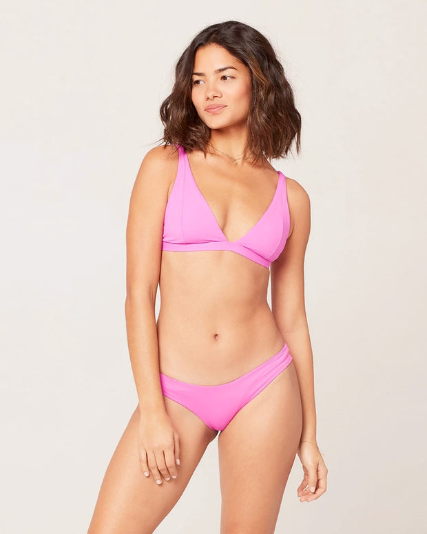 L*Space - Nina Triangle Swim Top in Bright Fuchsia