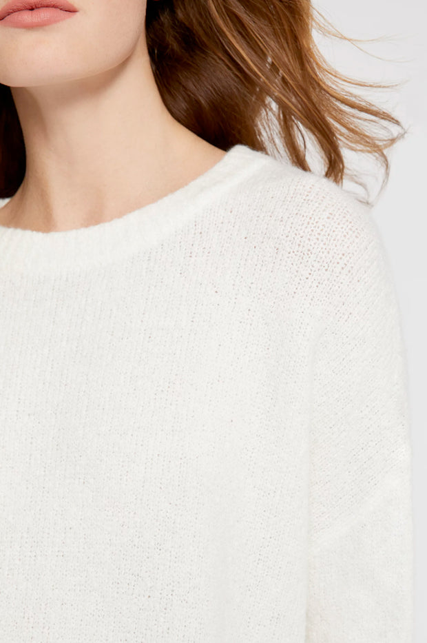 Alice + Olivia - Denise Pullover w Side Slits Soft White