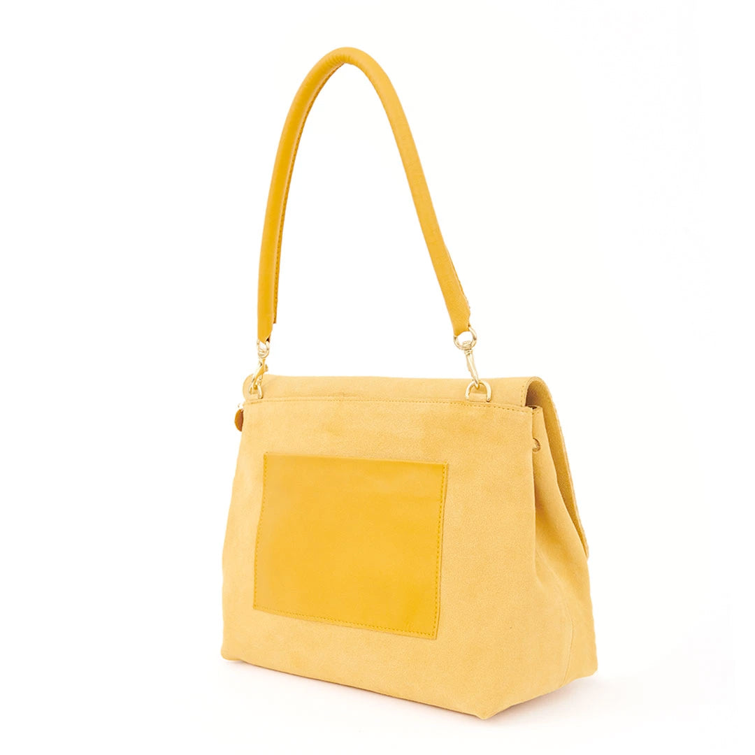 Clare V. - Helene Flap Shoulder Bag in Safari Suede
