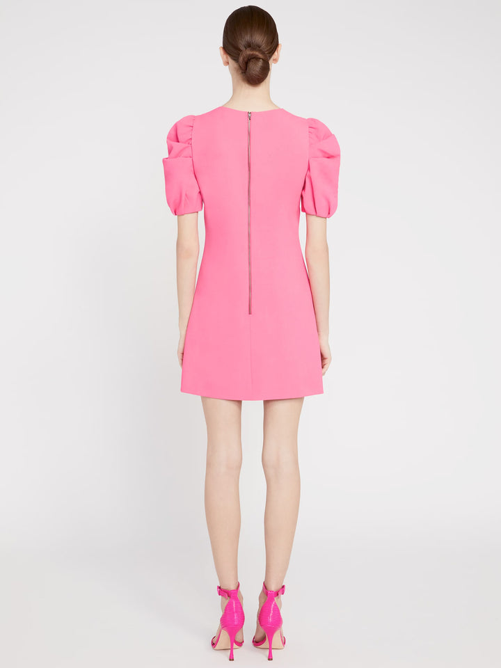 Alice + Olivia - Hanita Short Puff Sleeve Shift Dress in Wild Pink