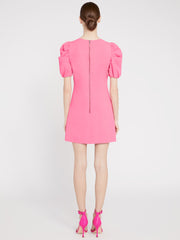 Alice + Olivia - Hanita Short Puff Sleeve Shift Dress in Wild Pink