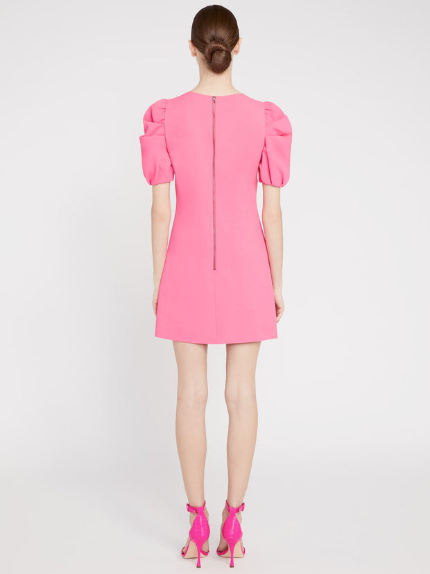 Alice + Olivia - Hanita Short Puff Sleeve Shift Dress in Wild Pink