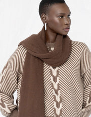 White + Warren - Travel Wrap in Chestnut Heather
