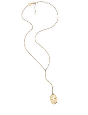 Jennifer Zeuner - London Lariat Necklace in Yellow Vermeil