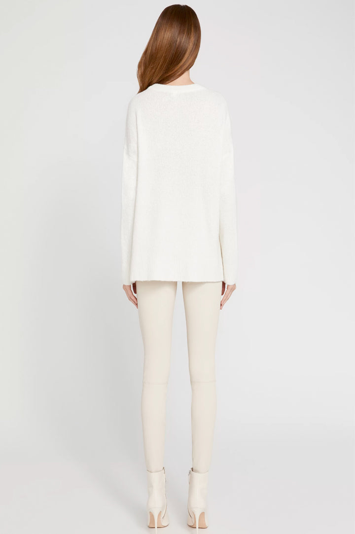 Alice + Olivia - Denise Pullover w Side Slits Soft White