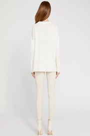 Alice + Olivia - Denise Pullover w Side Slits Soft White