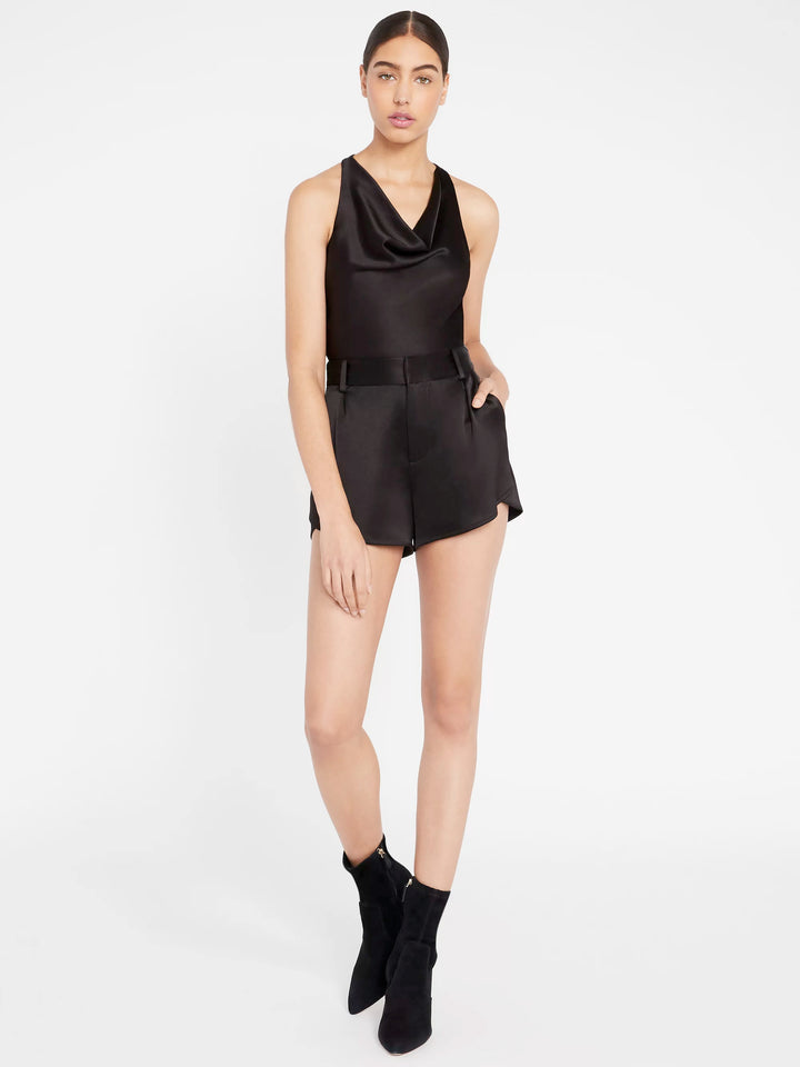 Alice + Olivia - Alden High-Waisted Butterfly Short in Black