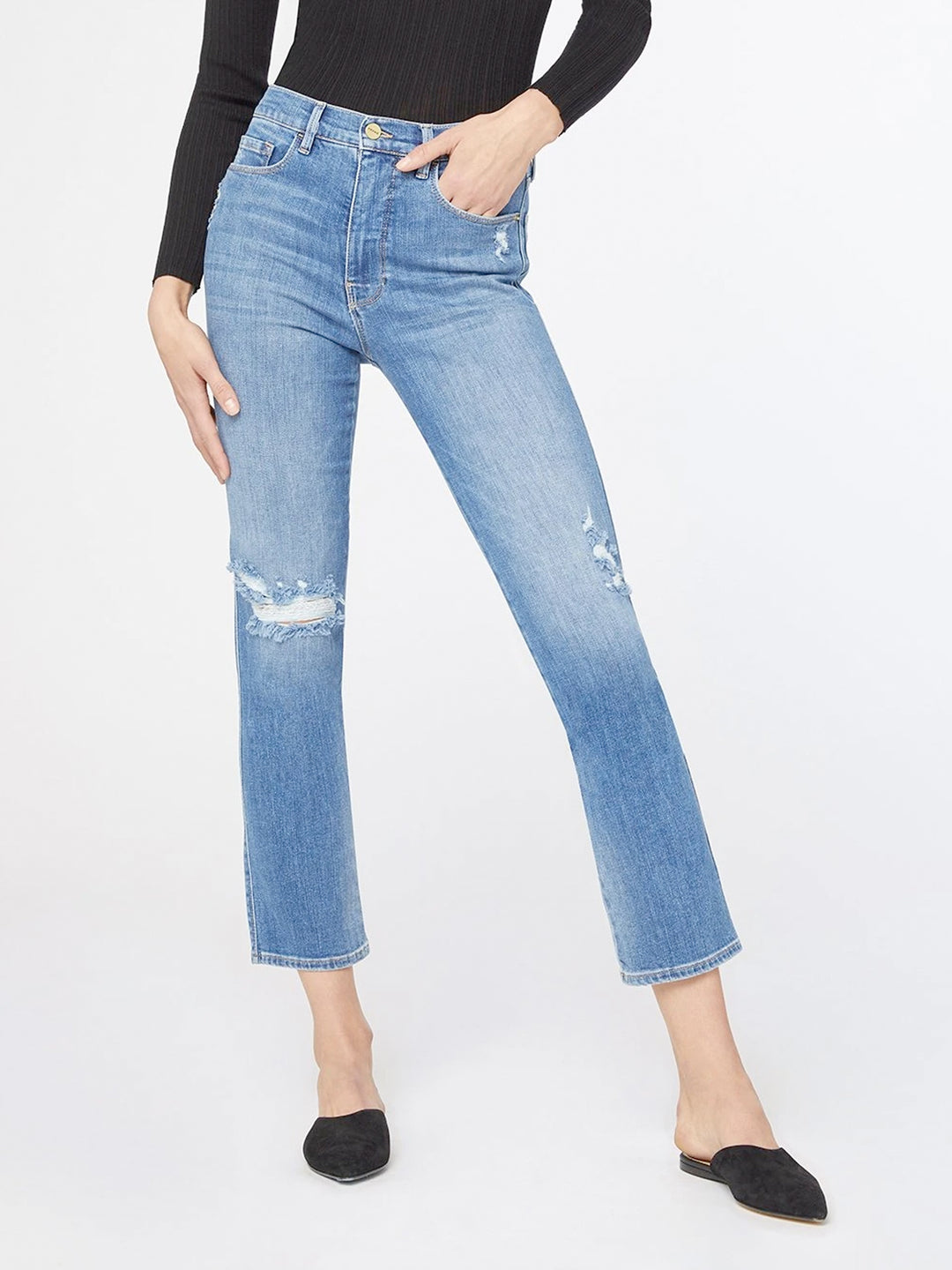 Frame - Le Sylvie Slender Straight Leg Jeans in Sonoma