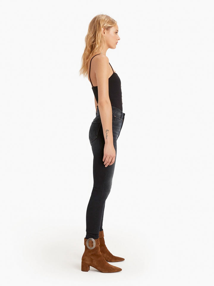 Mother Denim - High Waisted Looker Skinny Jeans in Coffee, Tea, or Me?