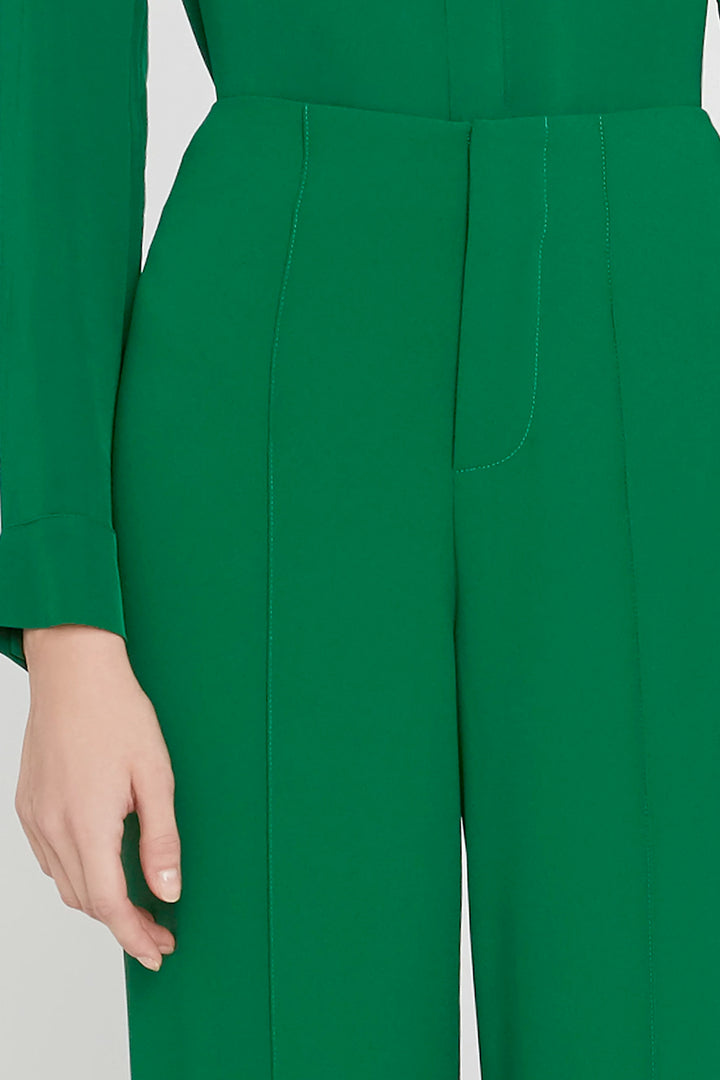 Alice + Olivia - Dylan Clean Highwaisted Wide Leg Pant in Basil