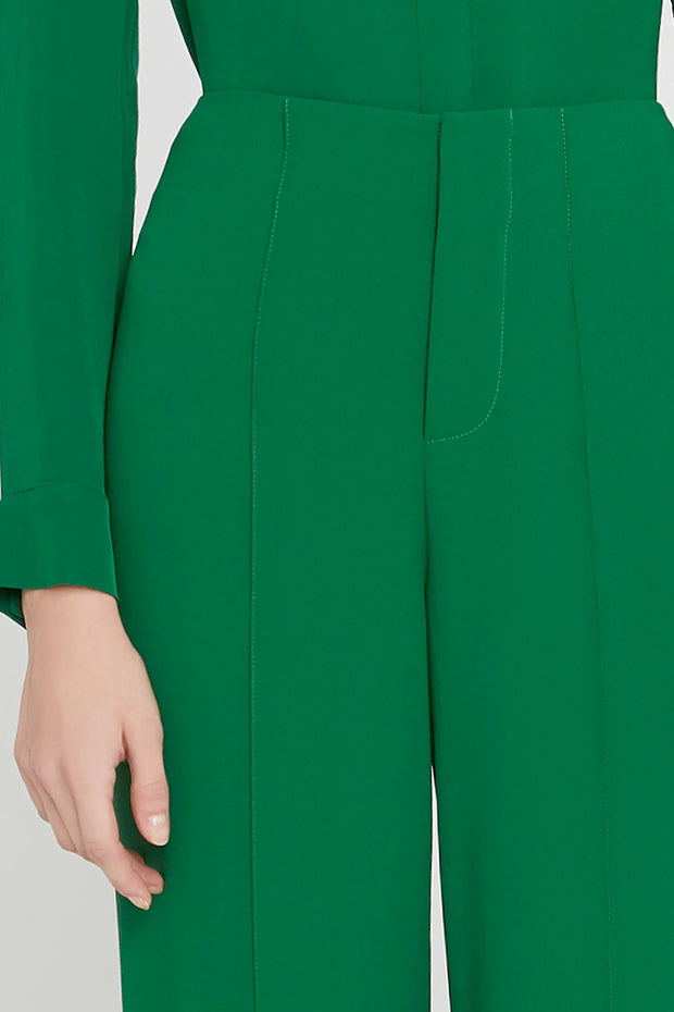 Alice + Olivia - Dylan Clean Highwaisted Wide Leg Pant in Basil