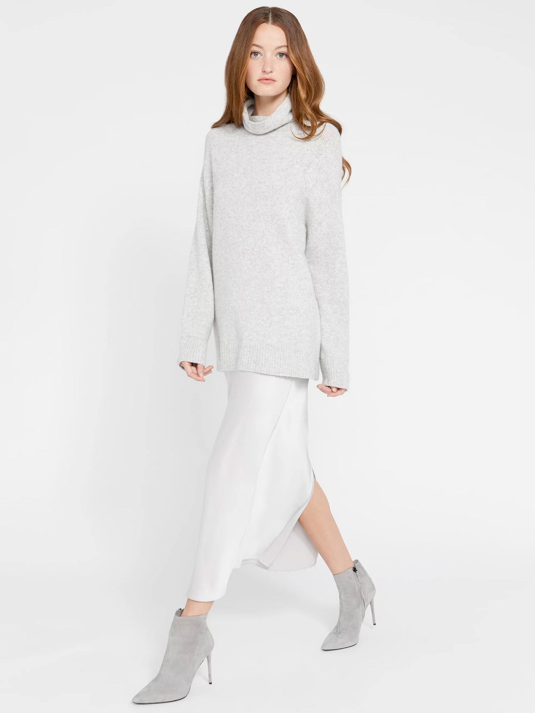 Alice + Olivia - Lucile Turtleneck Tunic Sweater LT Heather Grey