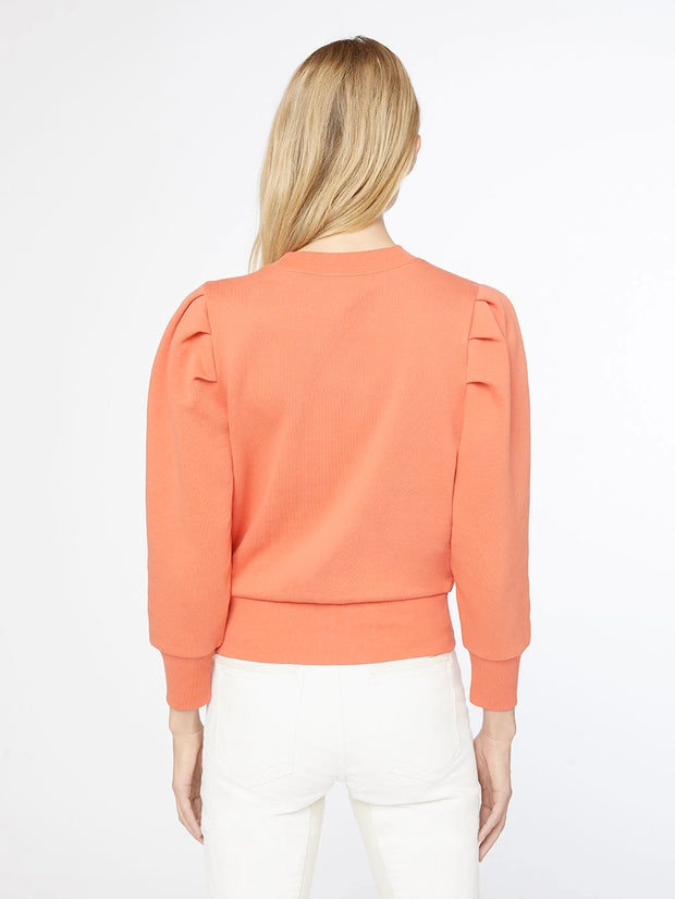 Frame - Shirred Sweatshirt in Sunkist