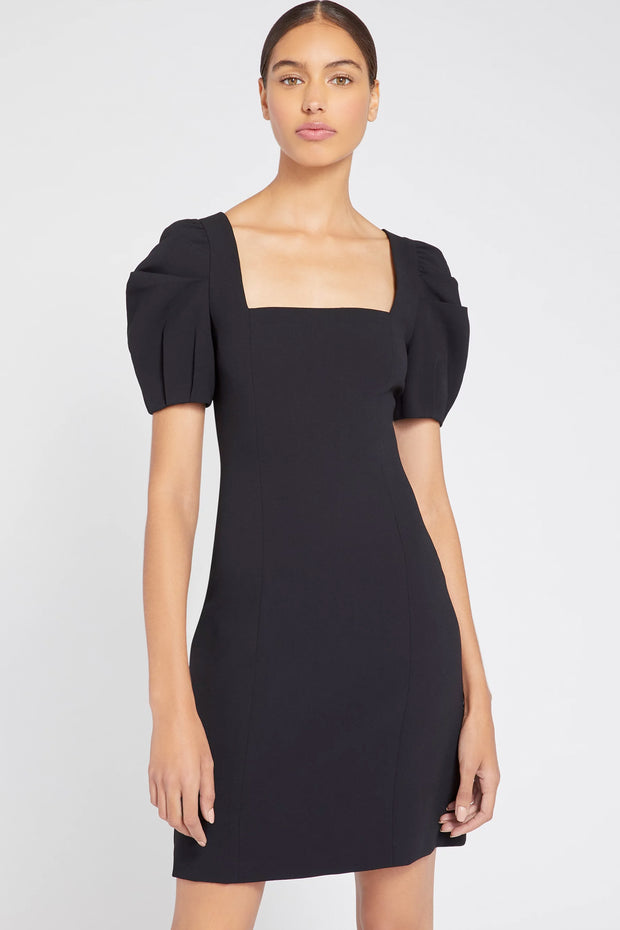 Alice & Olivia - Rachel Puff Sleeve Mini Dress in Black