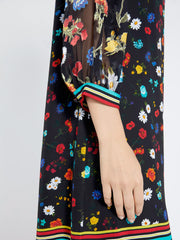 Alice + Olivia - Lalita Collared Blouson Sleeve Dress in Botanical Ditsy