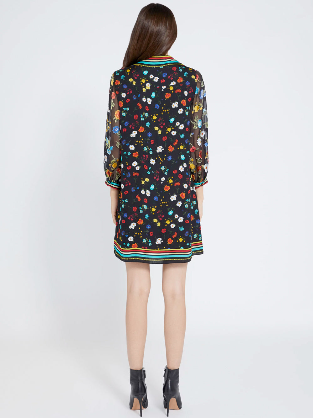 Alice + Olivia - Lalita Collared Blouson Sleeve Dress in Botanical Ditsy
