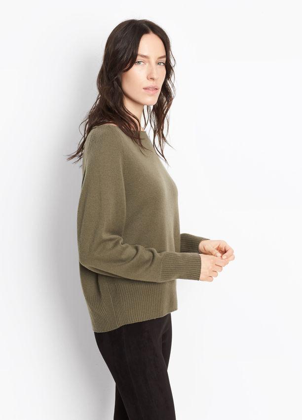 Vince - Cashmere Boat Neck Olivewood