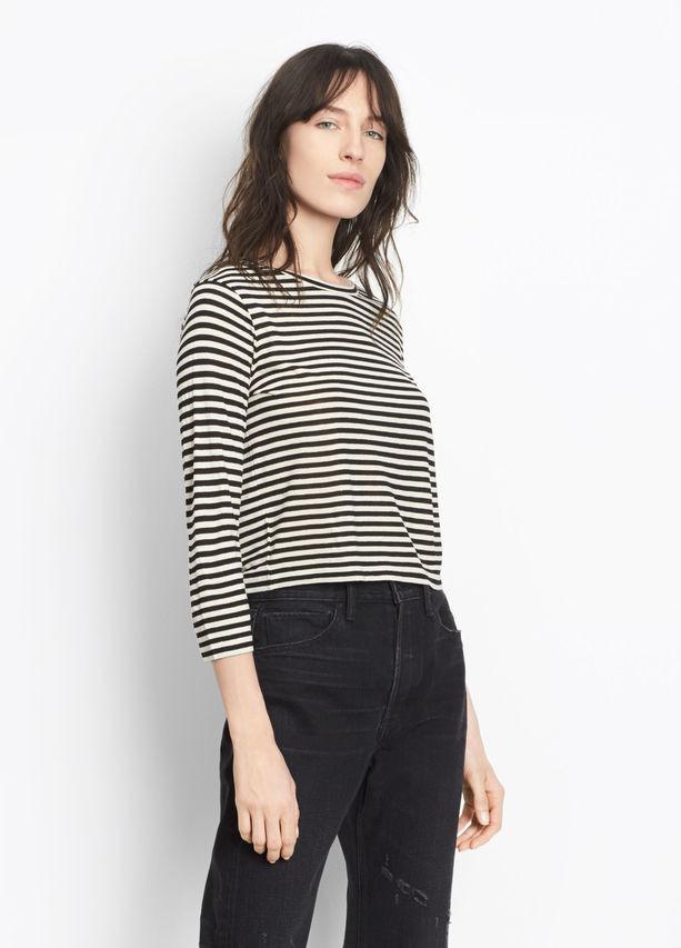 Vince - Midi Striped Cropped Tee